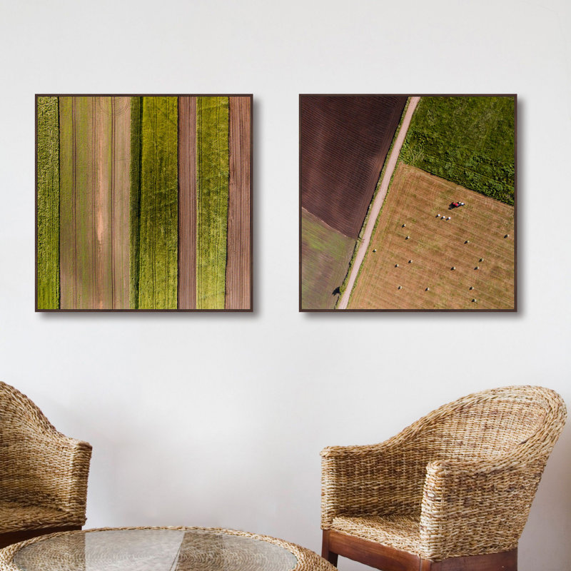 Diptych rows de ferme, H 20 po x l 20 po x L 1,5 po