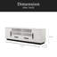 70.5"W White Finish TV Stand With Drawers