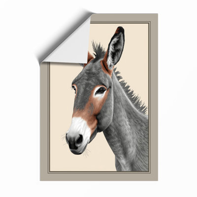 Gentle Donkey Rustic - Framed Print