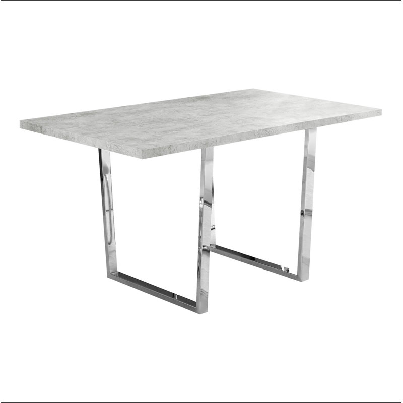 Dining Table, 60" Rectangular, Kitchen, Dining Room, Gray