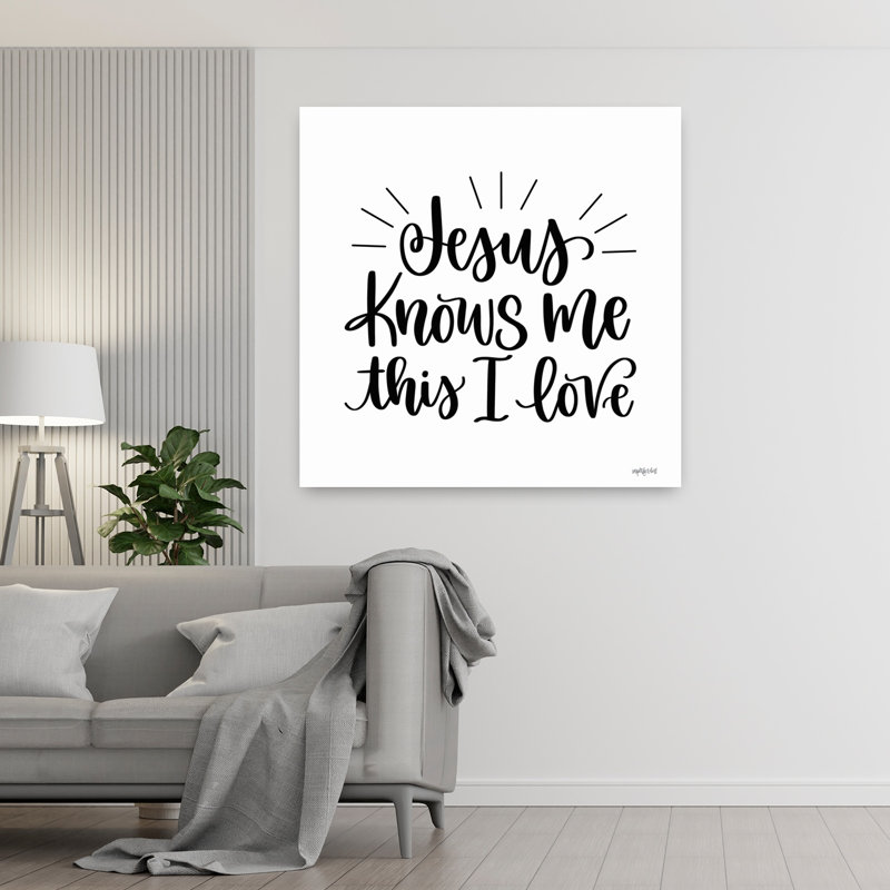 «Jesus Knows Me», art contemporain abstrait, H 48 po x l 48 po