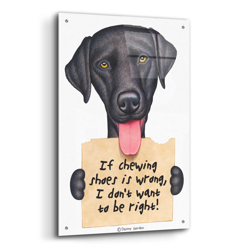 " Black Lab Holding Sign ", 36" H x 24" W x 0.2" D