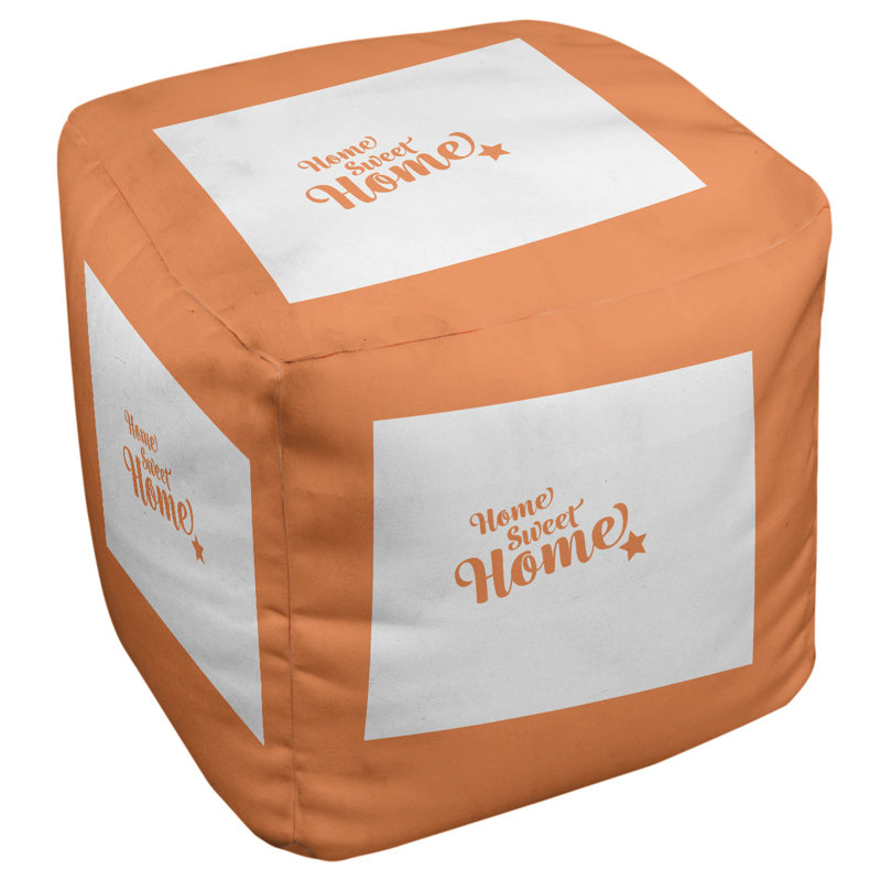 Repose-pieds à cubes casper the home, Orange