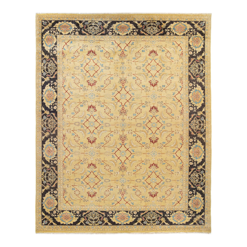 One-of-a-Kind 9'5" X 12' 2000s Wool Area Rug in Green