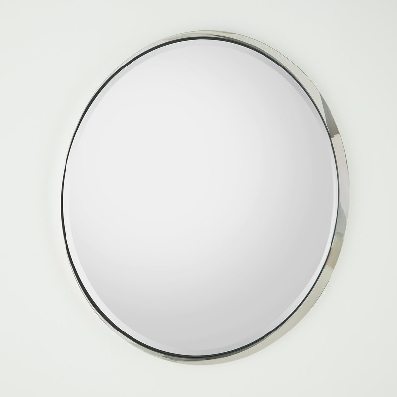 Hudson Round Metal Mirror, 40"H x 40"W x 2"D