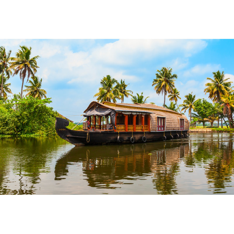 Alappuzha Backwaters, Kerala by Saiko3p - Wrapped Canvas Print, 30cm H x 46cm W