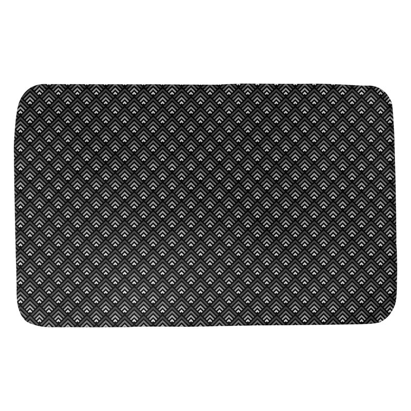 Tapis pour salle de bain dégradé Avicia, l 21 po x L 34 po, Gris