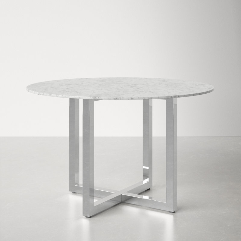 Dern Marble Round Dining Table, Standard Table (30" Height), 48" W x 48" L