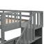 Lit superposé simple au-dessus de double avec lit gigogne, rangement et garde-corps Stairway-2016626806-2016626804