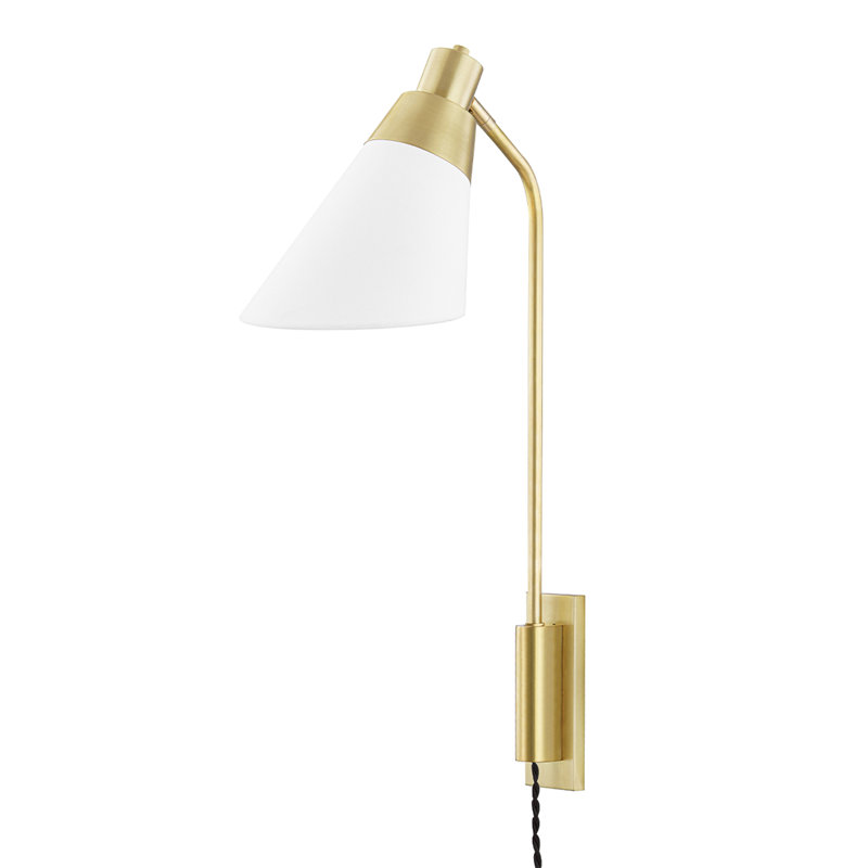Hooke Armed Sconce, Aged Brass