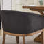 Chaises de salle à manger rembourrées modernes avec accoudoirs, chaises d'appoint en lin avec structure en bois franc naturel-1653663142