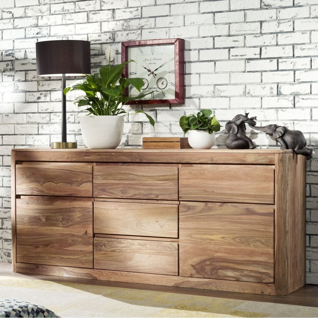 Sideboard Kamdin aus Massivholz 83 cm