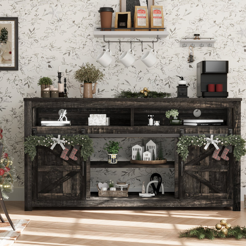 Colley Fireplace TV Stand For Tvs Up To 70", Entertainment Center With 23" Electric Fireplace Includes 12 Color Light Options, TV Stands For Living Room, Bedroom, 58 Inch TV Stand.