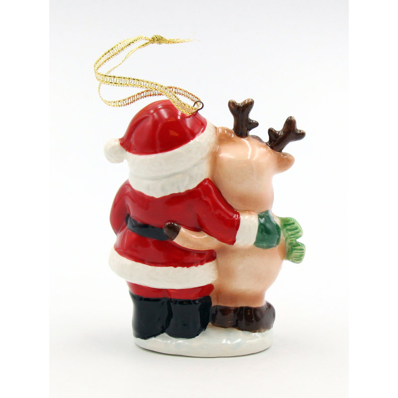 Ornement père Noël avec renne