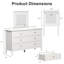 Commode 6 tiroirs avec miroir lumineux-1115395364