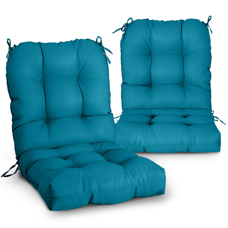 Indoor/Outdoor Seat/Back Cushion, Peacock Blue