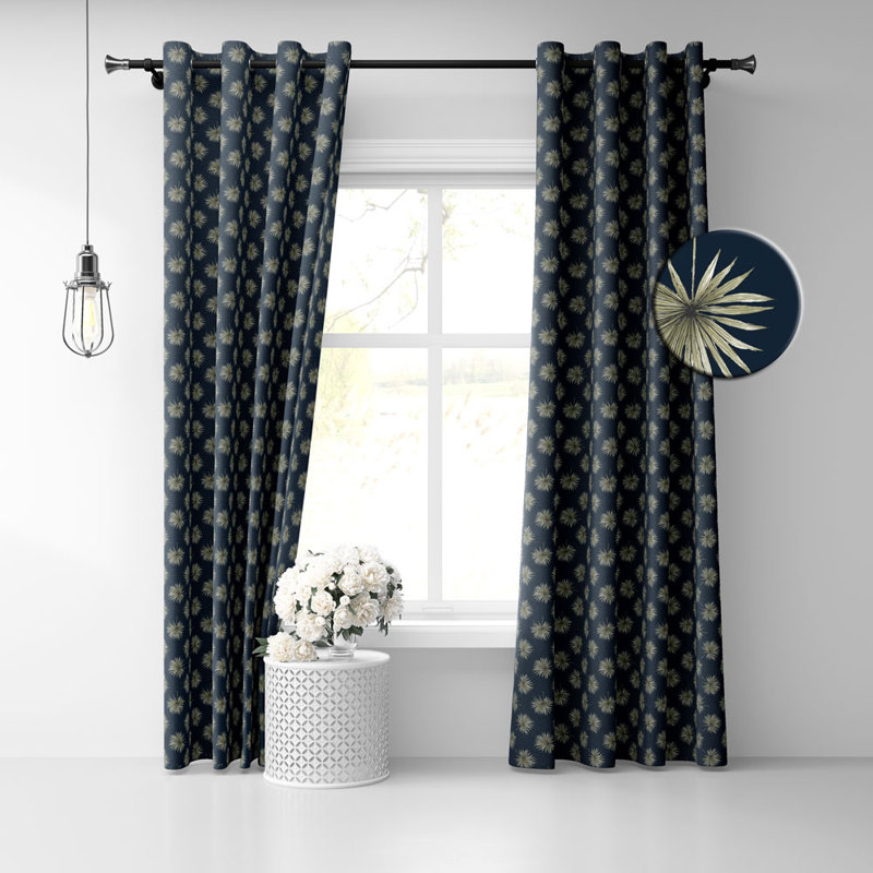 Paire de rideaux semi-transparents avec œillets, l 50 po x L 96 po