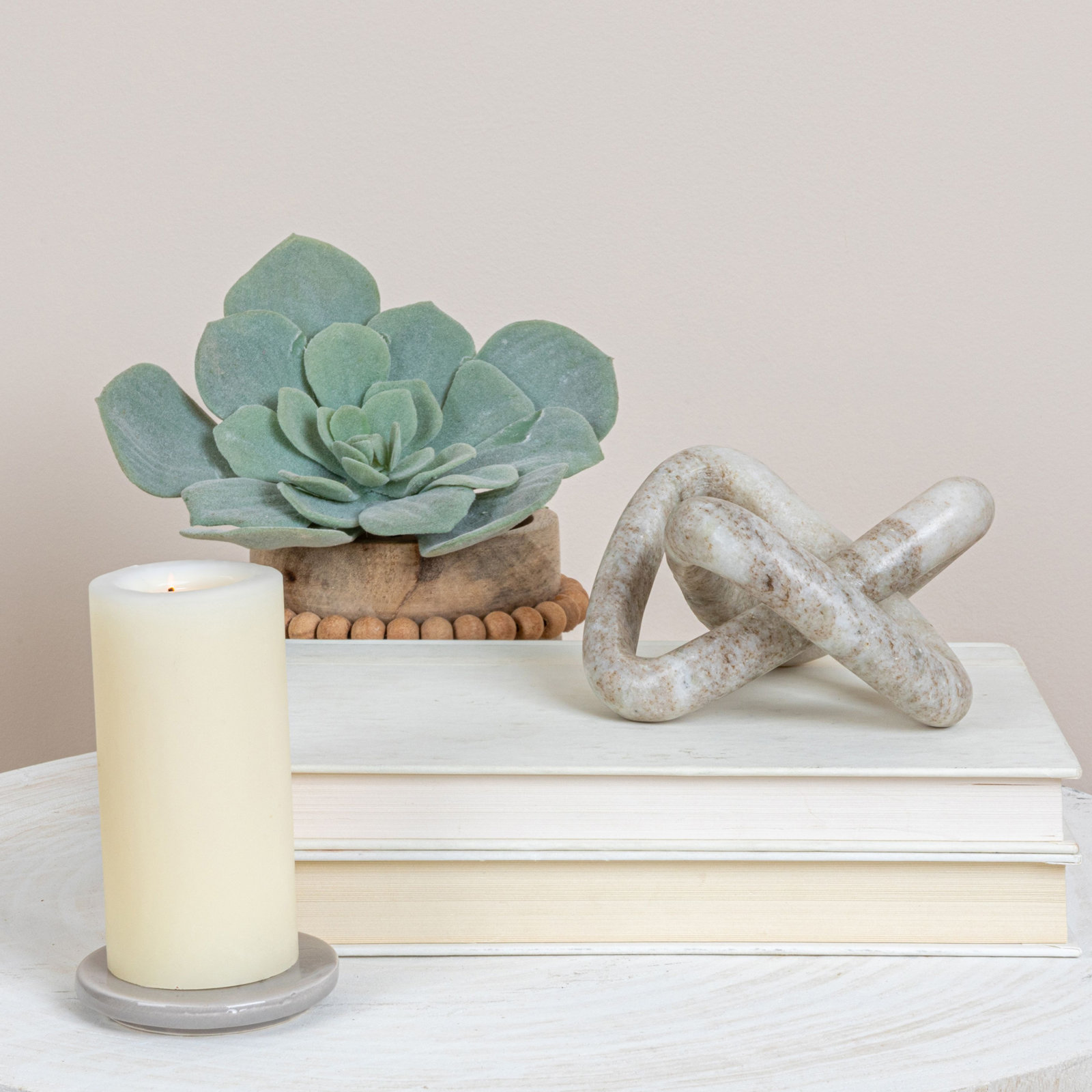 Dunaway Genuine Marble Sculpture, Beige