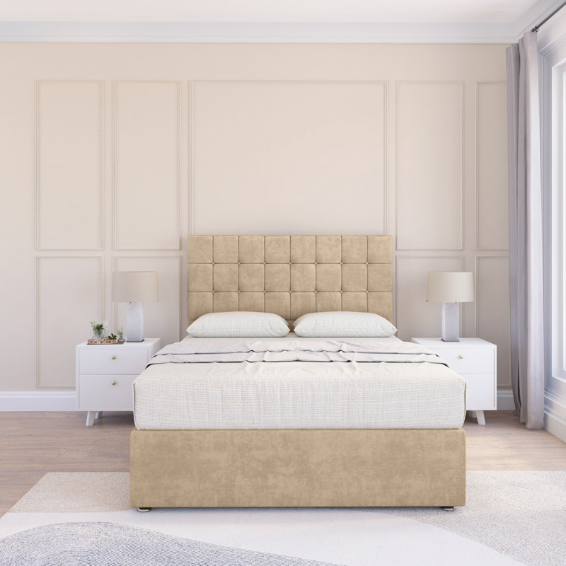 Bed, Small Double (4'), Beige