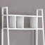 Bureau d'ordinateur, bureau personnel, ordinateur portable, incliné, tablettes de rangement, travail, stratifié blanc, stratifié blanc, contemporain, moderne
