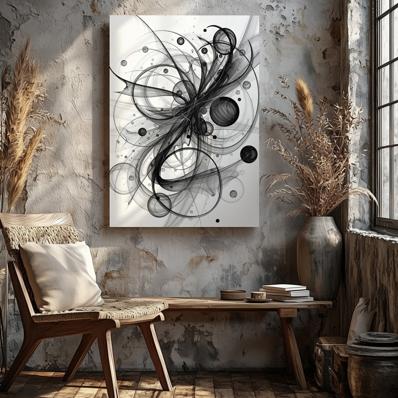 Reproduction d'art sur toile abstraite, H 9 po x l 12 po