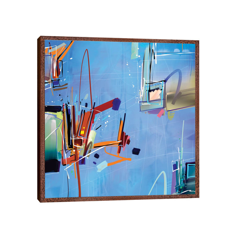 Theorem VI by Guillermo Arismendi - Painting on Canvas, Classic Brown Wood Framed, 66.04 cm H x 66.04 cm W x 1.91 cm D