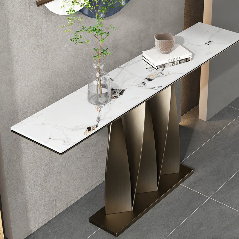 Console Modern Minimalist Art, H 31,5 po x l 62,99 po x P 13,78 po, Blanc
