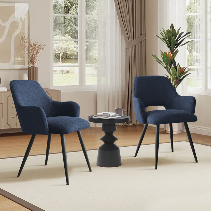 Fauteuils rembourrés l 24 po Matsuichi, Bleu