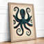 Geometric Octopus Coastal - Framed Print-1243358001-1243358005