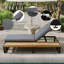 Chaise longue d'extérieur réglable à 5 positions avec table d'appoint et coussin, fauteuil inclinable de patio (ensemble de 2)-1506151899