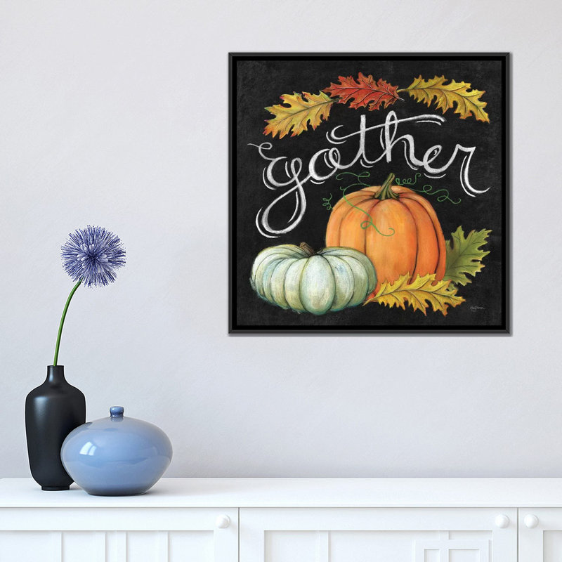 «Autumn Harvest III», impression sur toile, H 18 po x l 18 po x P 1,5 po, Toile avec cadre noir, Pas de tapis