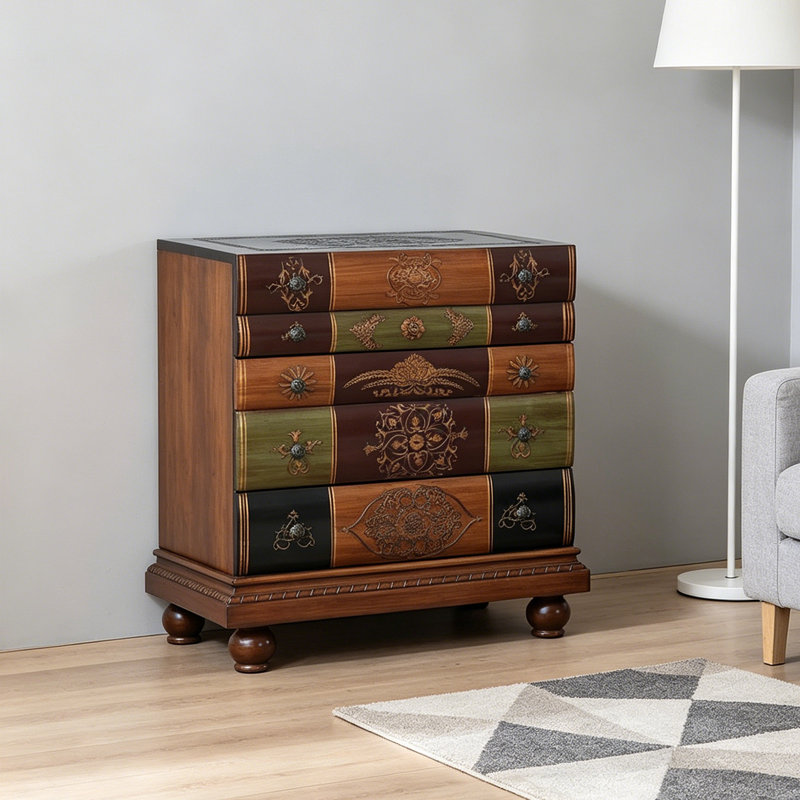 Commode d'appoint en bois rétro