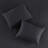 3 Piece Quilt Set Black Full/Queen