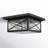 Topeka Black 2 - Bulb Outdoor Flush Mount