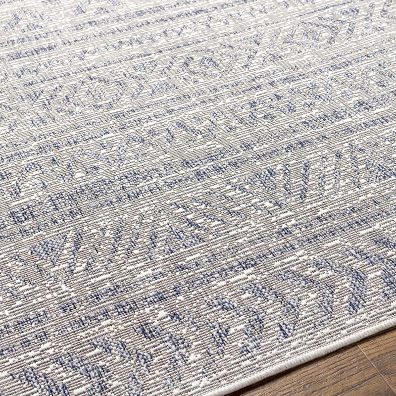 Tapis marocain tissé à la machine Mendota, Rond 6 pi 7 po