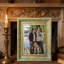 Cadre photo mural 3 pièces 8 "x 10" doré antique