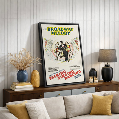 The Broadway Melody Classic Musical Film Poster Artwork, Vintage Dance Movie Pictures, Framed Canvas Giclee Print Wall Art