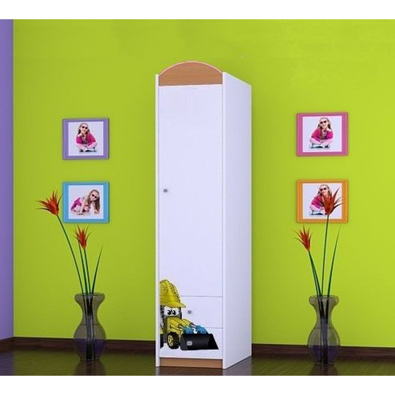 Kiro 1 Door Wardrobe, Brown