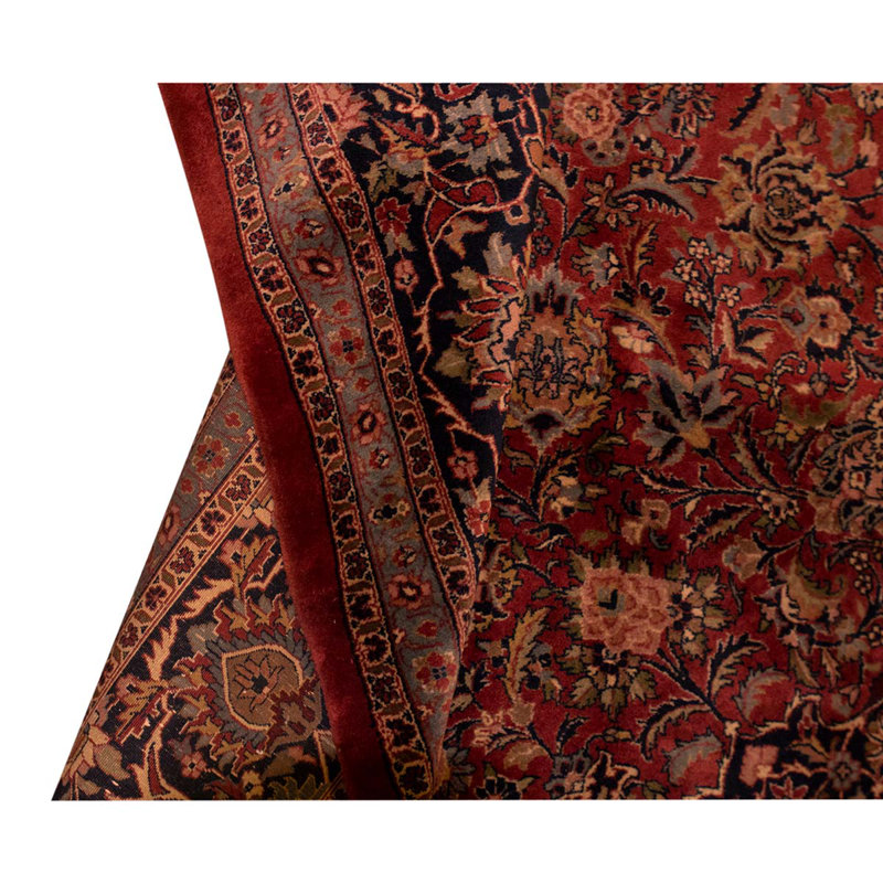 Wool Oriental Area Rug in Navy