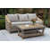 Carlton 78'' High-Density Polyethylene (HDPE) Wicker Outdoor Patio Sofa with Sunbrella® Cushions