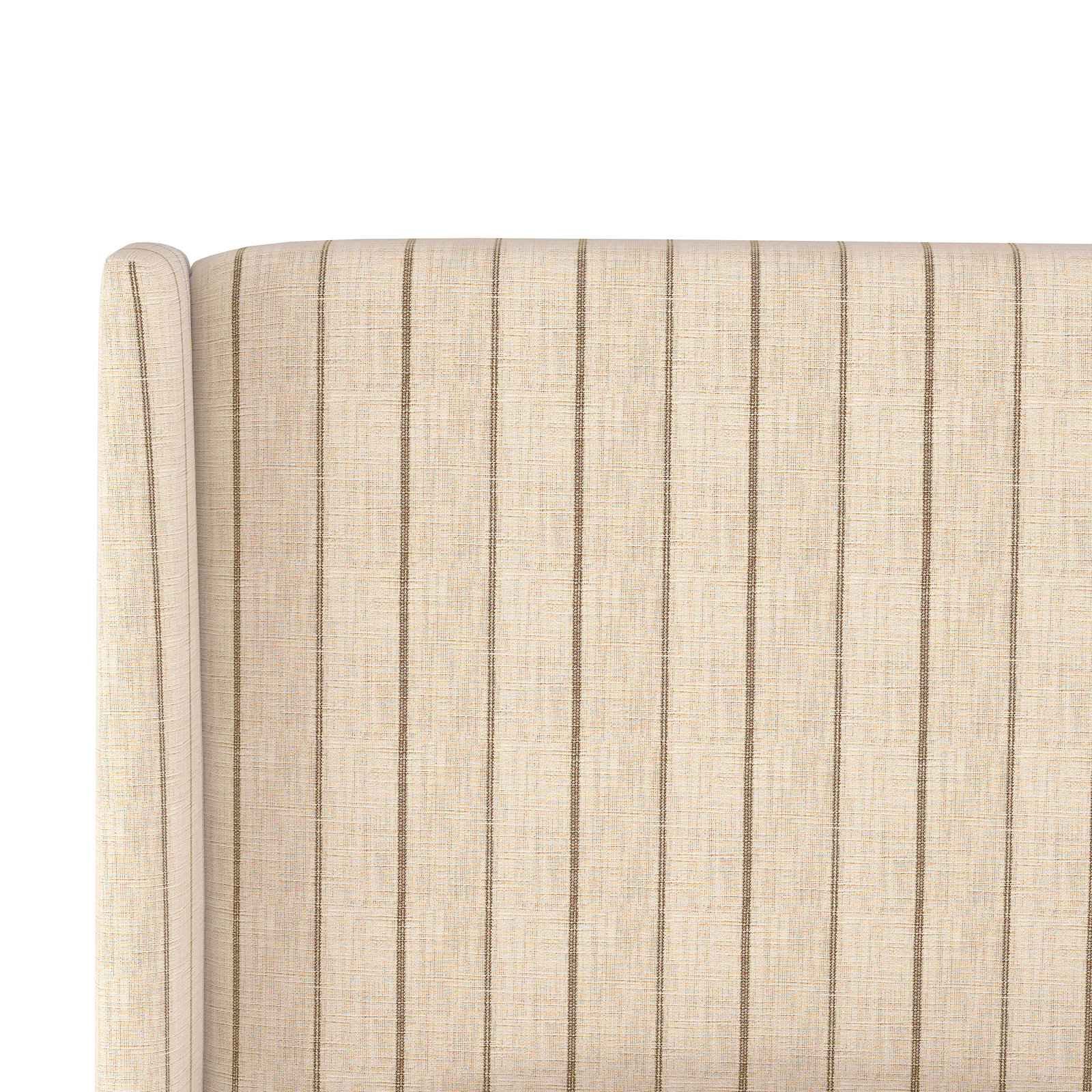 Tilly Upholstered Headboard, California King, Fritz Charcoal Stripe