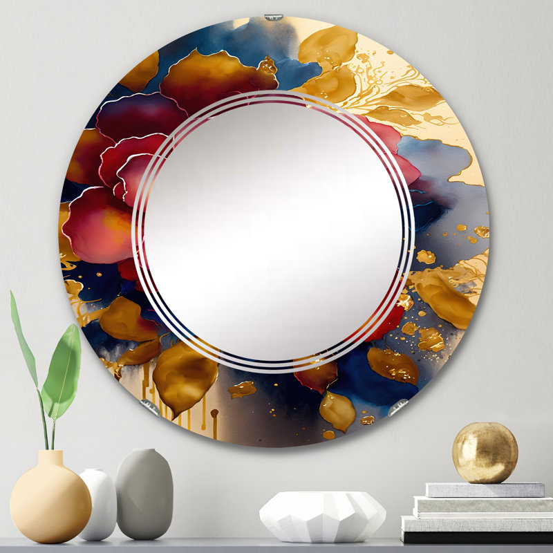 Miroir mural Potes Camellia II, 24 po x 24 po
