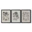 "Vintage Floral Print", imprimé sur toile tendue avec encadrement - 3 pièces-1910200004-1910200006