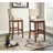 Upholstered Counter Stool with Solid Wood Frame-52517034-52517032