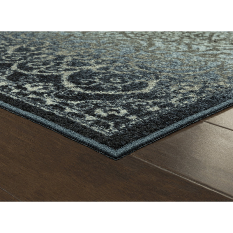 Dreyfuss Tufted Navy Area Rug
