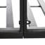 Pont en arche en métal pour l'allée de jardin - noir, avec motif charmant et caractéristiques robustes