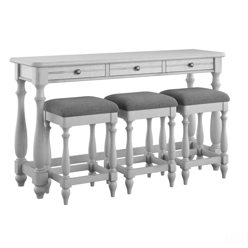 Table avec trois tabourets