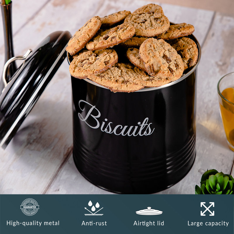 Essentials Metal Jar, Black