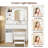 Dressing Table With Built-In Outlets And Led Lighted Mirror-3700803