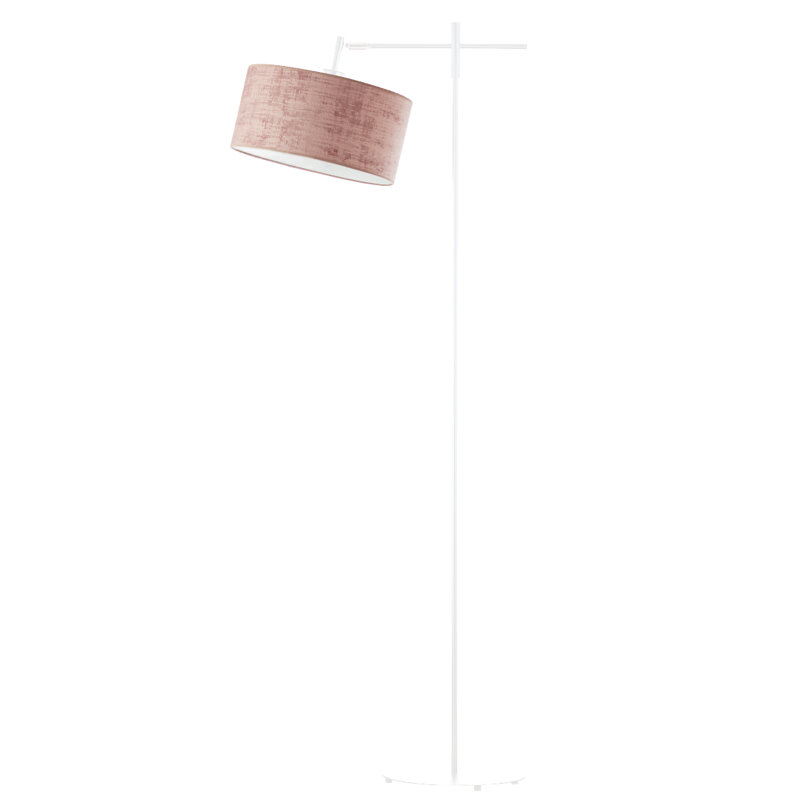 Ayja 145cm Swing Arm Floor Lamp, White, Pink/White